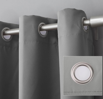Sun Zero Broderick 104 in x 63 in - Gray One Panel Pair Energy Efficient Curtain