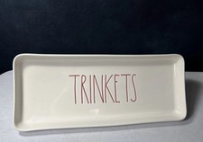 Rae Dunn Artisan Collection By Magenta Ceramic Large  Trinket  Tray Red Letters