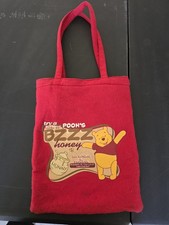 Disney Winnie the Pooh Small Red Tote Bag "Buzz Honey" Graphic