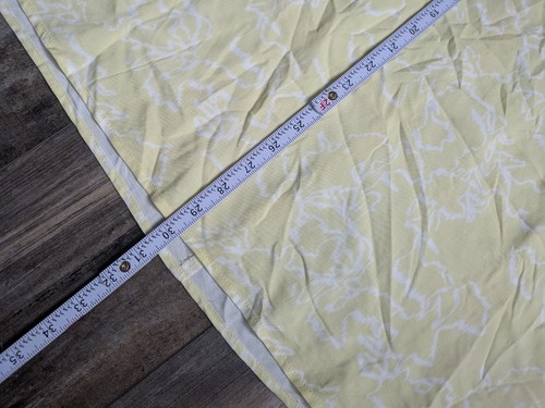 Nine West Pale Yellow White Abstract Stretch Midi Skirt Size Large BoHo Dainty - Picture 2 of 5