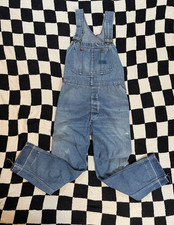 vintage reworked 1970s big mac jcpenney overalls custom crazy fade waist size 31