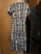 Simply Vera Wang Petite Blue and Ivory Dress Medium Petite