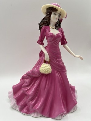 Coalport Loving Daughter Sentiments Figur Bone China Porzellan rosa Kleid