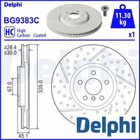2X Bremsscheibe Delphi BG9383C 2 Bremsscheiben Vorderachse Vorne FüR Mini
