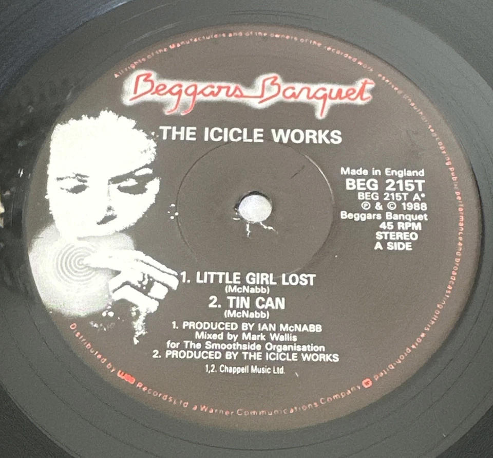 THE ICICLE WORKS - LITTLE GIRL LOST - 12" VINYL RECORD 4 TRACKS EX / EX - Image 4 of 4