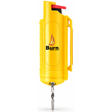 Burn Pepper Spray 1/2oz Police Strength Self Defense Keychain OC Yellow