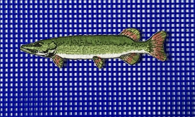 #ad Vintage NORTHERN PIKE Muskie Pickerel Fish Angler Fishing Outdoors Iron On Patch $5.95