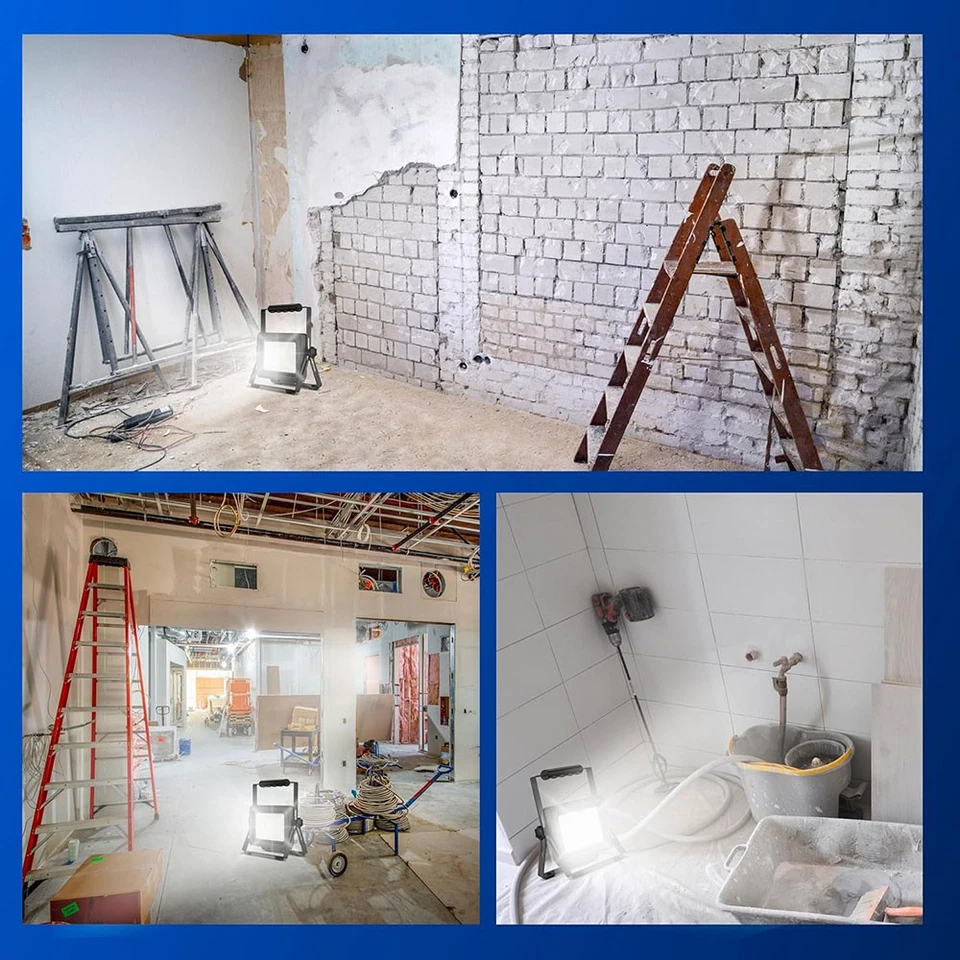 REV LED Arbeitsleuchte Fluter Baustrahler IP65 30W kaltweiß Ständer KabelStecker - Bild 4 von 4