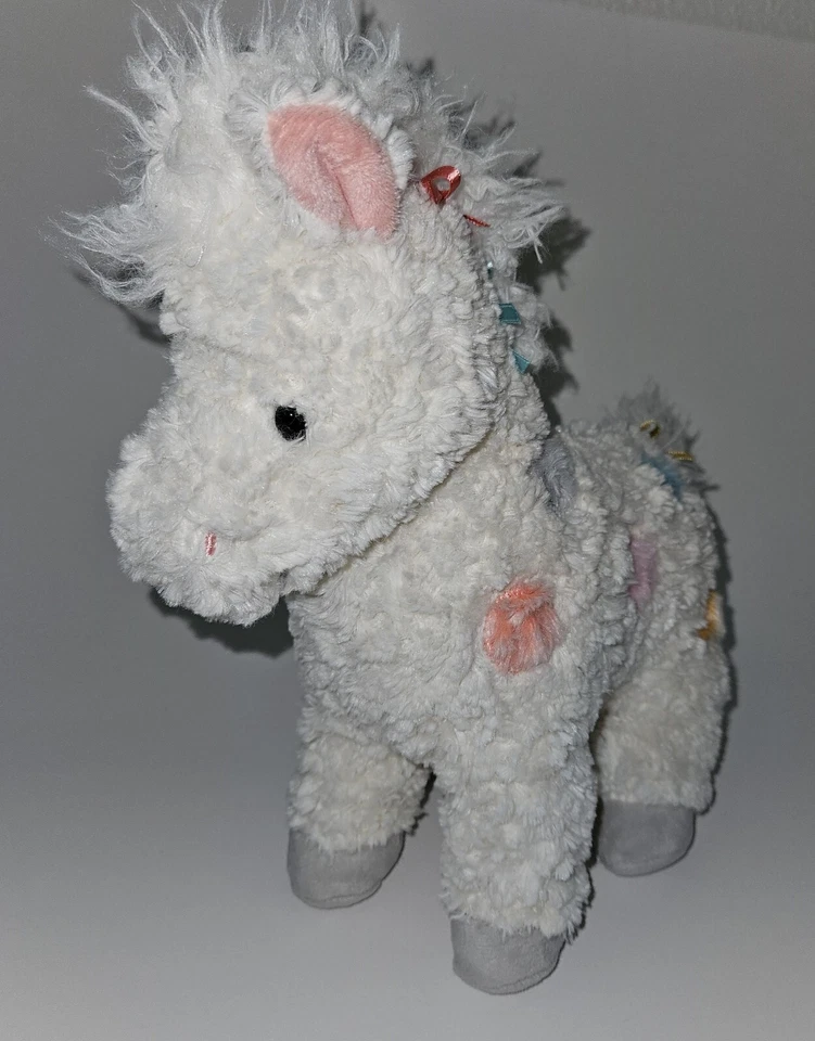 Mary Meyer FabFuzz Calliope Pônei Cavalo Branco Bolinhas Bicho de Pelúcia - Imagem 2 de 4