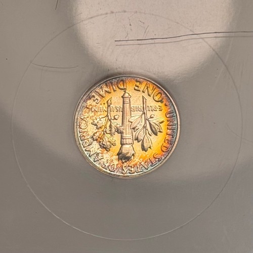 PF65 1961 10C Roosevelt Silver Proof Dime NGC Fatty- SAMPLE Holder, Nicely Toned - Picture 6 of 10