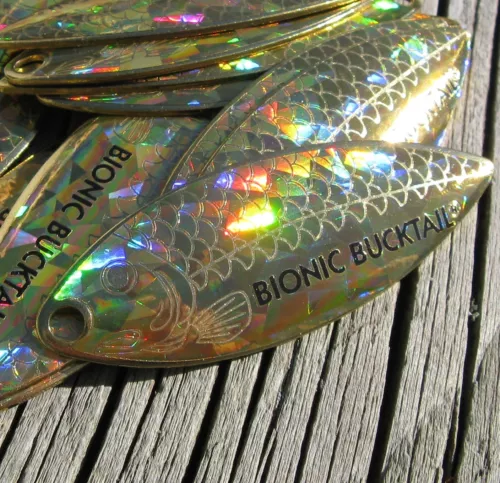 Bionic Bucktail #5.5 Willow Leaf Spinner Blades- Gold Lot of 20 A4