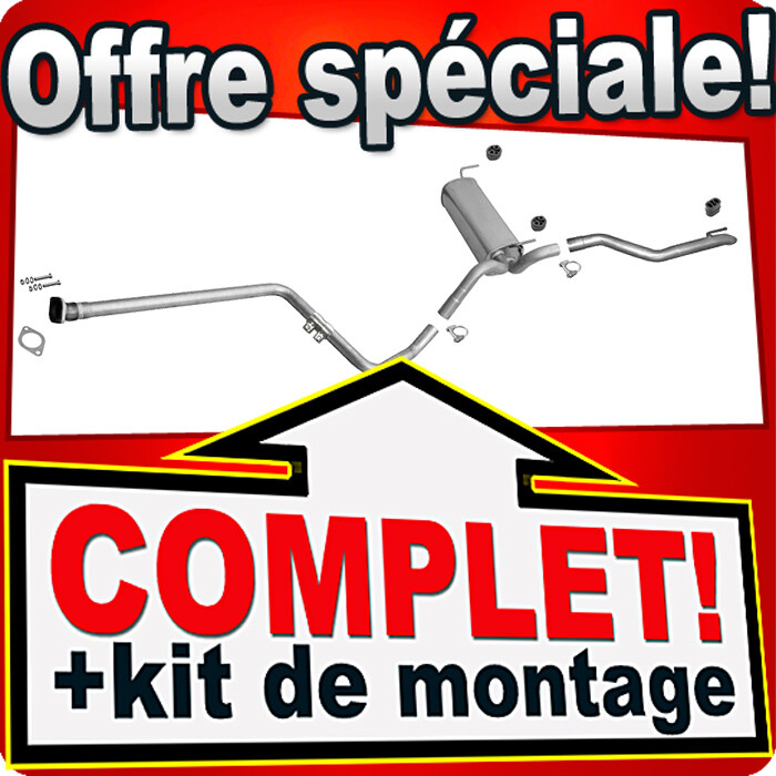 Échappement Chevrolet Cruze J308 1.4 anti-vibration avec tuyau en acier