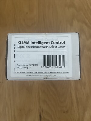 Klima 825502 Unterflur Intelligent Control Digitaluhr Thermostat mit Sensor