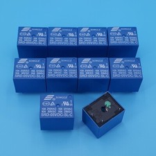 10Pcs Blue SRD-05VDC-SL-C DC5V PCB Mount 5Pin 10A SPDT Mini Power Relay