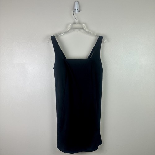Lands' End Dresskini Swim Cover-Up Dress Sz 14/16 Black Knit - Picture 1 of 7
