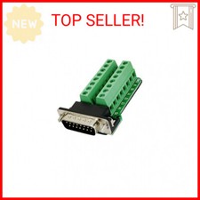 D-SUB DB15 Male 15 pin to Terminal Breakout Board Connector with Screws