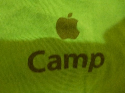 APPLE CAMP T-SHIRT Green XXS tee logo Extra Extra Small AMERICAN APPAREL Youth - Picture 7 of 14