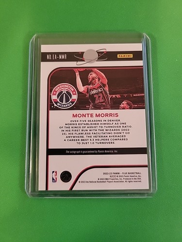 MONTE MORRIS AUTO 2022-23 Panini Flux Equinox Autographs #9 NBA Wizards - Picture 2 of 2