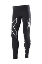 2XU Youth Boys Compression Long Tights - Black / Silver Logo
