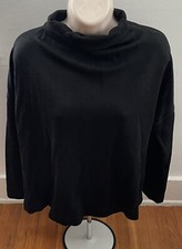 Lululemon Sweater Black Merino Wool Long Sleeve Size 4 Mock Neck Sweatshirt