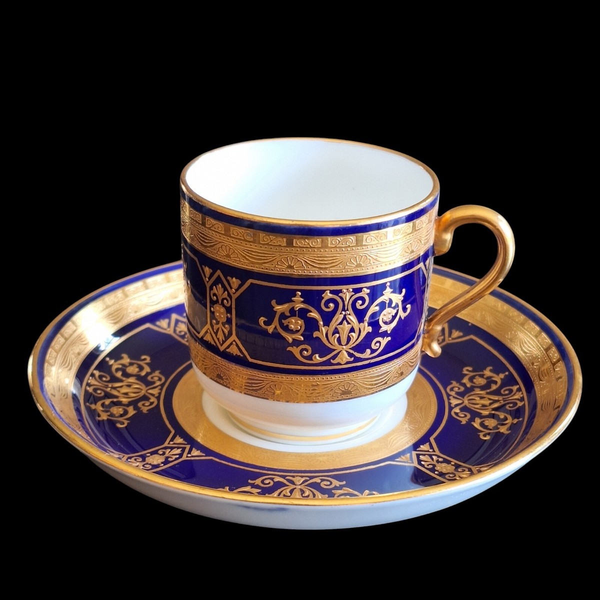 Antique Minton Made For Tiffany& Co Colbat Blue Gold