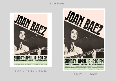 Joan Baez concert poster print | eBay