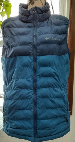 columbia women's white out puffer omni heat full zip insulated vest