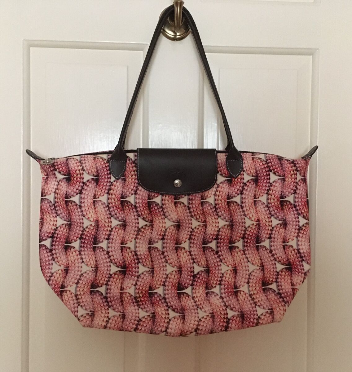 Longchamp Le Pliage Large Canvas Leather Tote - Surf and the Longchamp Le Pliage Large Canvas Leather Tote - Surf and the