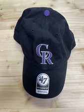 Colorado Rockies Hat Cap Strap back MLB Baseball 47 Black Purple OS