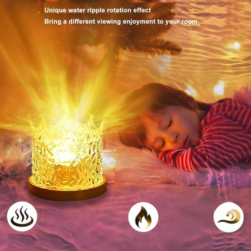 Crown Galaxy Projector Light 16 Colors RGB Ocean Wave Water Ripple Night Light - Picture 8 of 12