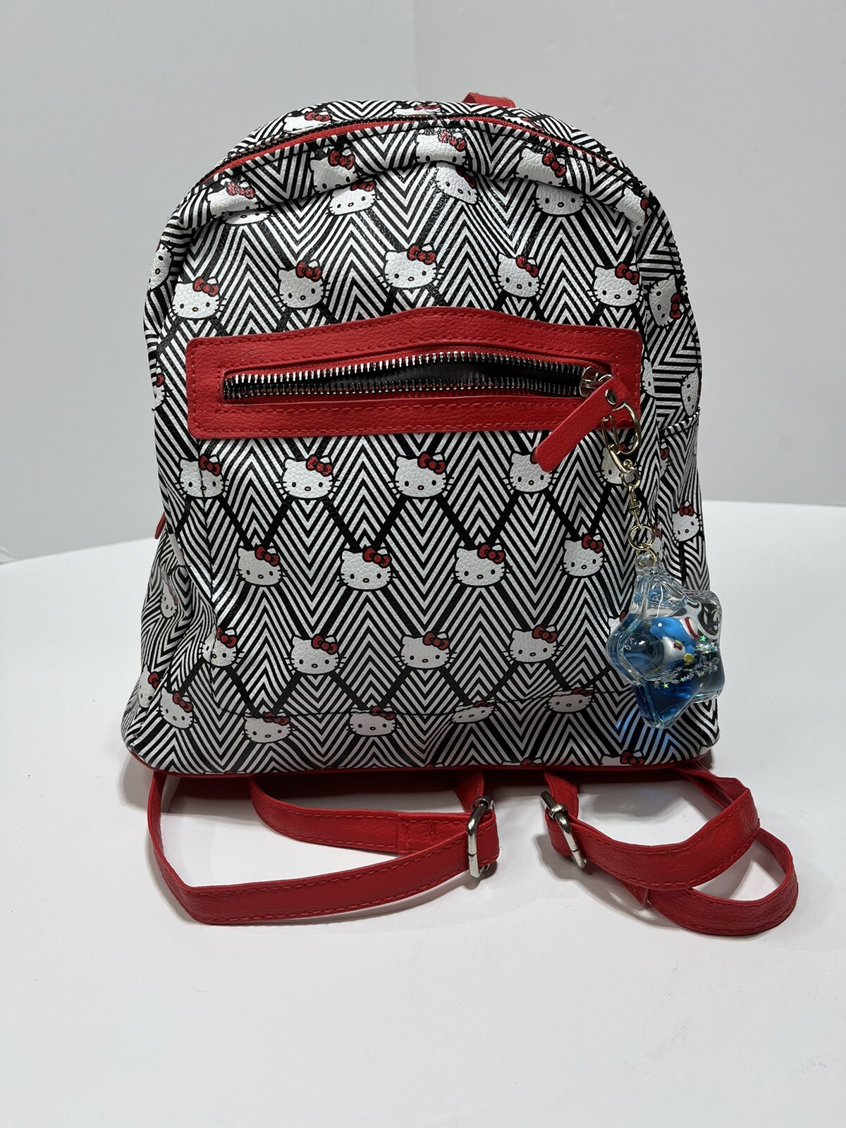 Hello Kitty Mini Backpack Red Straps Trim Kids Children