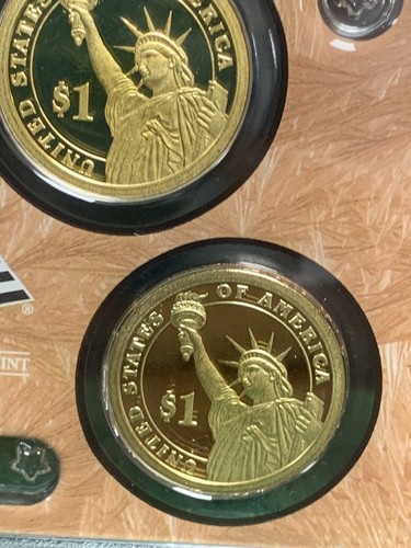 2009 S & 2010 S US Mint Gold Presidential $1 Coin Proof Set. No COA Or Box - Picture 18 of 24