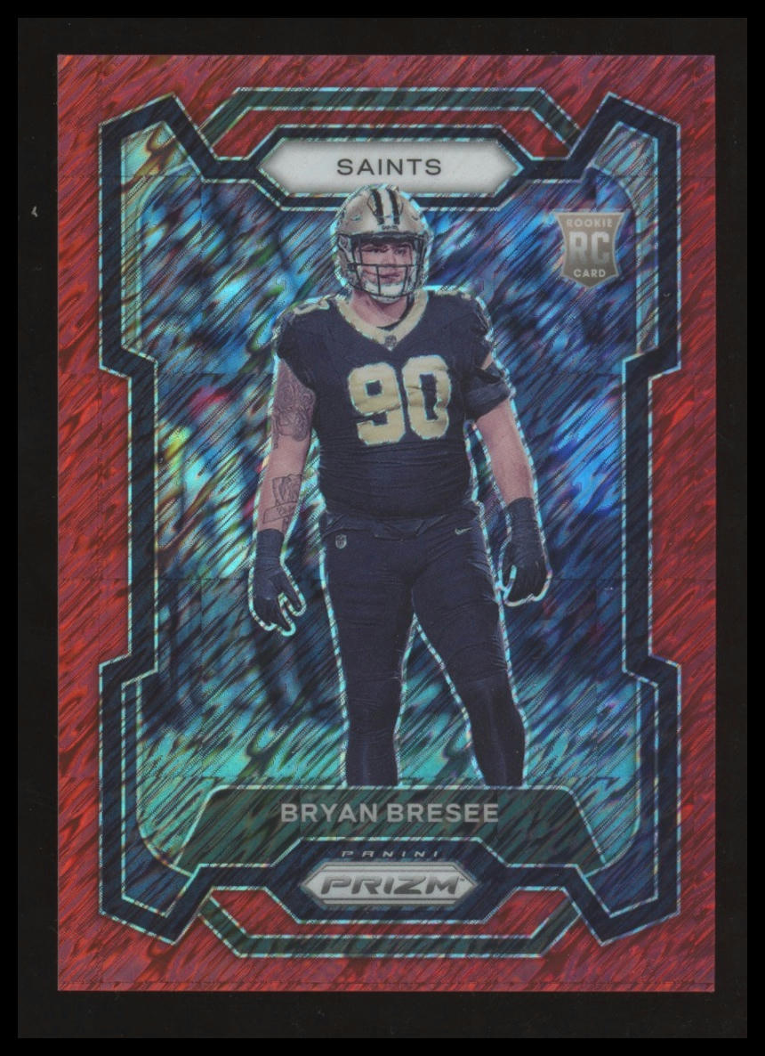 2023 Panini Prizm #372 Bryan Bresee Red Shimmer /35 #372 Saints