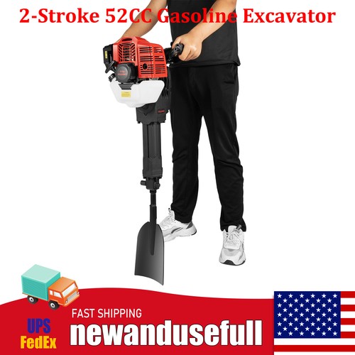2-Stroke 52CC Gasoline Excavator Garden Tree Digger Rock Drilling Shovel Machine