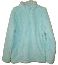 New Girls XL 14-16 Green Plush Jacket Wonder Nation 1/4 Zip Pullover Faux Fur