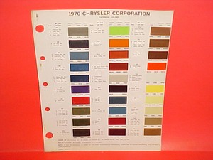 1970 CHRYSLER PLYMOUTH BARRACUDA DODGE CHALLENGER CHARGER EXTERIOR