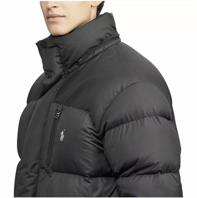 Long Parka Coat Puffer Jacket Black 