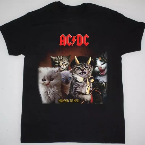 Funny Cat ACDC HighWay to Hell Gift For Fan Black All Size Shirt | eBay