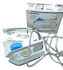 Norelco Vintage Spray/Dry Travel Iron Dual Voltage for Worldwide Travel T165