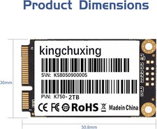 Kingchuxing mSATA 128GB Internal Solid State Drive 6Gb/s For PC/ Laptop 500MB/S