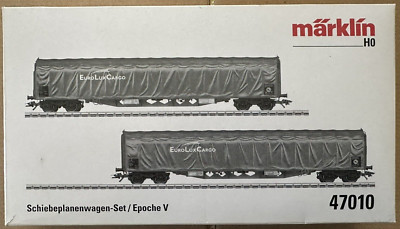 Marklin 47010 - CFL type Rils set w/ 2 Sliding Tarp Cars, leased to NS Railways