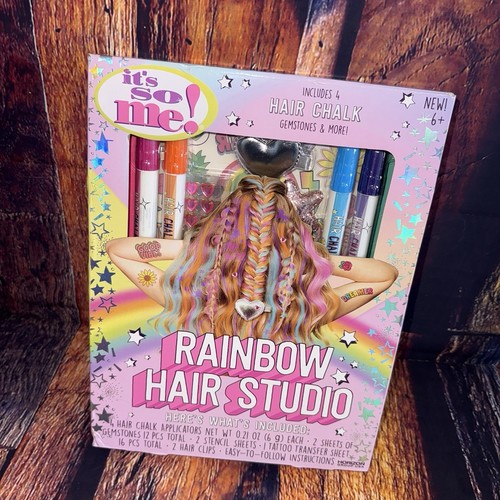 It's So Me! Rainbow Hair Studio Hair Chalk Set Gemstones Colorful NEW SEALED - 第 1/10 張圖片