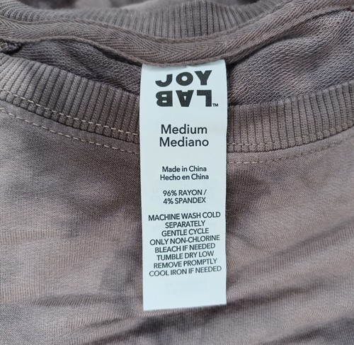 JoyLab Soft Lightweight Sweatshirt Gray Tie Dye Women's Size Medium New - Picture 4 of 8