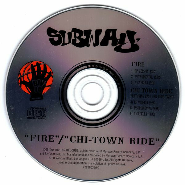 洋楽 Thomas Natural Thang 2006 indie R&B SUBWAY - Fire/Chi-Town Ride - NM 1995 Biv 10 R&B CD
