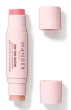 WANDER Beauty On-the-Glow Blush and Illuminator - "Petal Pink/Nude Glow" - NIB