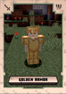 Minecraft Trading Cards 2021 - Nr. 182 Golden Armor Item Basis Karte