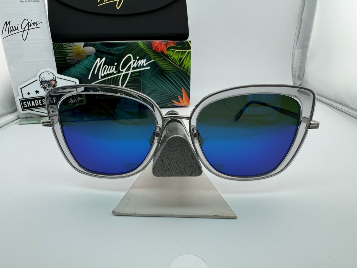 MAUI JIM VIOLET LAKE MJ 843-11 GREY SILVER BLUE HAWAII  display picture 2
