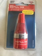 2000 PLUS 2000 PLUS Self-Inking Cosco Refill Ink, Red, .9 oz. Bottle