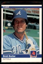 1984 Fleer Brett Butler #173 Atlanta Braves