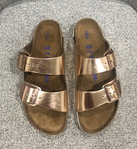 narrow slide sandals